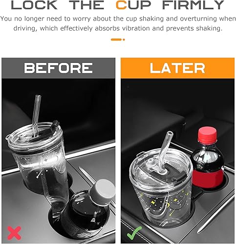 Miniatura 4 de Soporte para portavasos de automóvil, accesorios para automóvil, limitador de posición para portavasos de automóvil, sostiene bebidas de forma