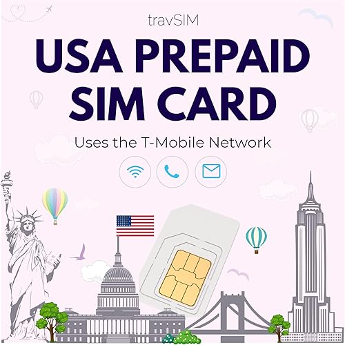 travSIM Tarjeta SIM de EE. UU. Utiliza la red T-Mobile Datos de 50 GB a velocidades 4G5G SIM para Estados Unidos tiene llamadas nacionales