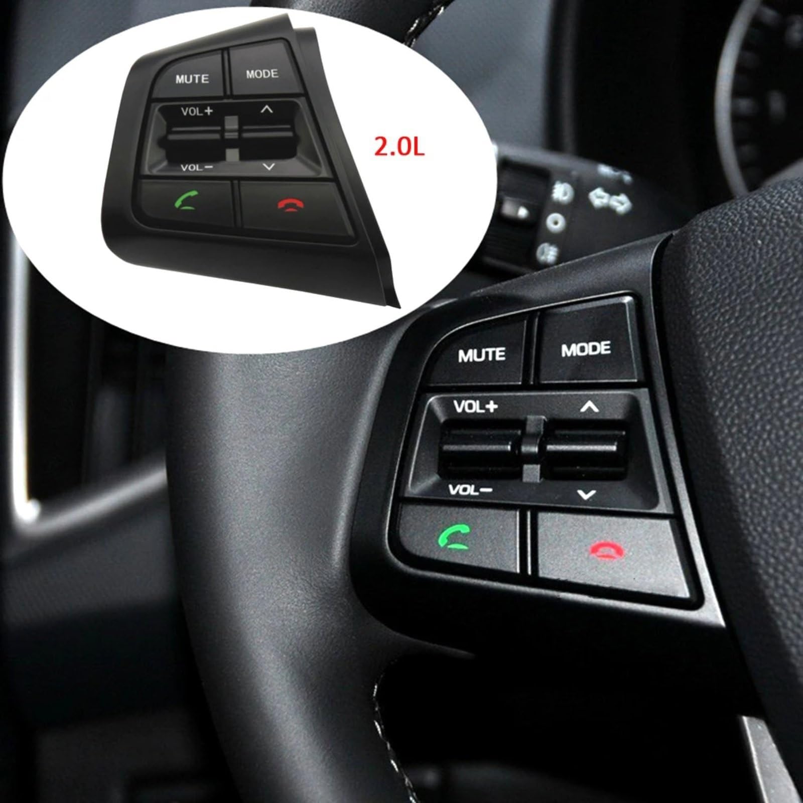 Compatibile con Hyundai per Creta per Ix25 2.0L 2015 2016 2017 2018 2019 Accessori per Auto 96710C90104X Pulsante Interruttore di Controllo del Volante Multifunzione Pulsante Auto Volante