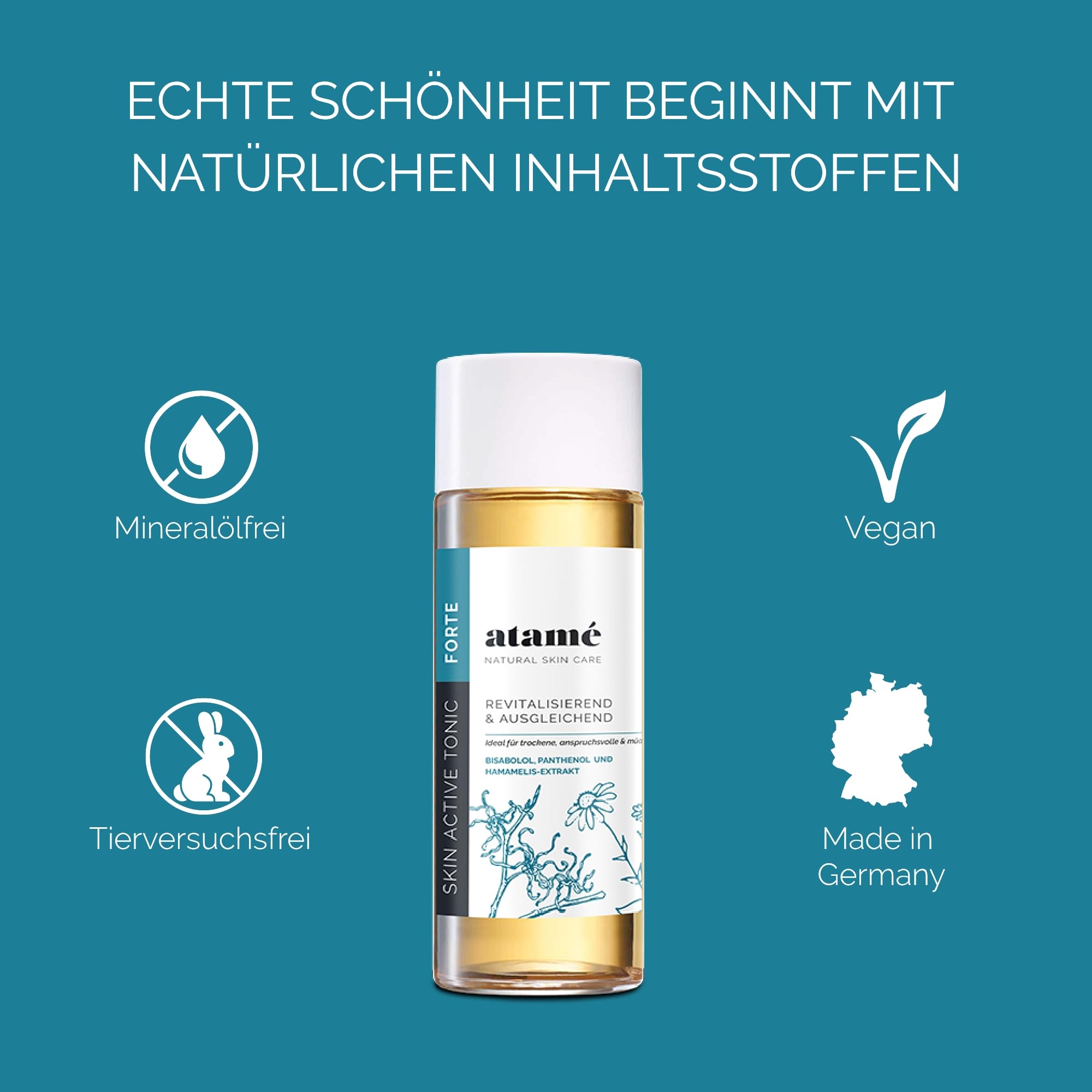 Tonic für trockene Haut – Intensiv feuchtigkeitsspendendes Gesichtswasser mit Hyaluron & wertvollen Pflanzenextrakten, schützt vor Trockenheit & pflegt tiefenwirksam, 250 ml