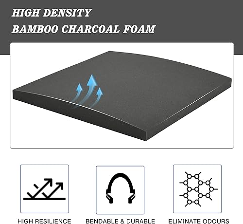 Miniatura 5 de HAVARGO Juego de 2 cojines de sofá para asiento hundido, soporte de sofá para cojines caídos, de espuma de alta densidad, color gris oscuro