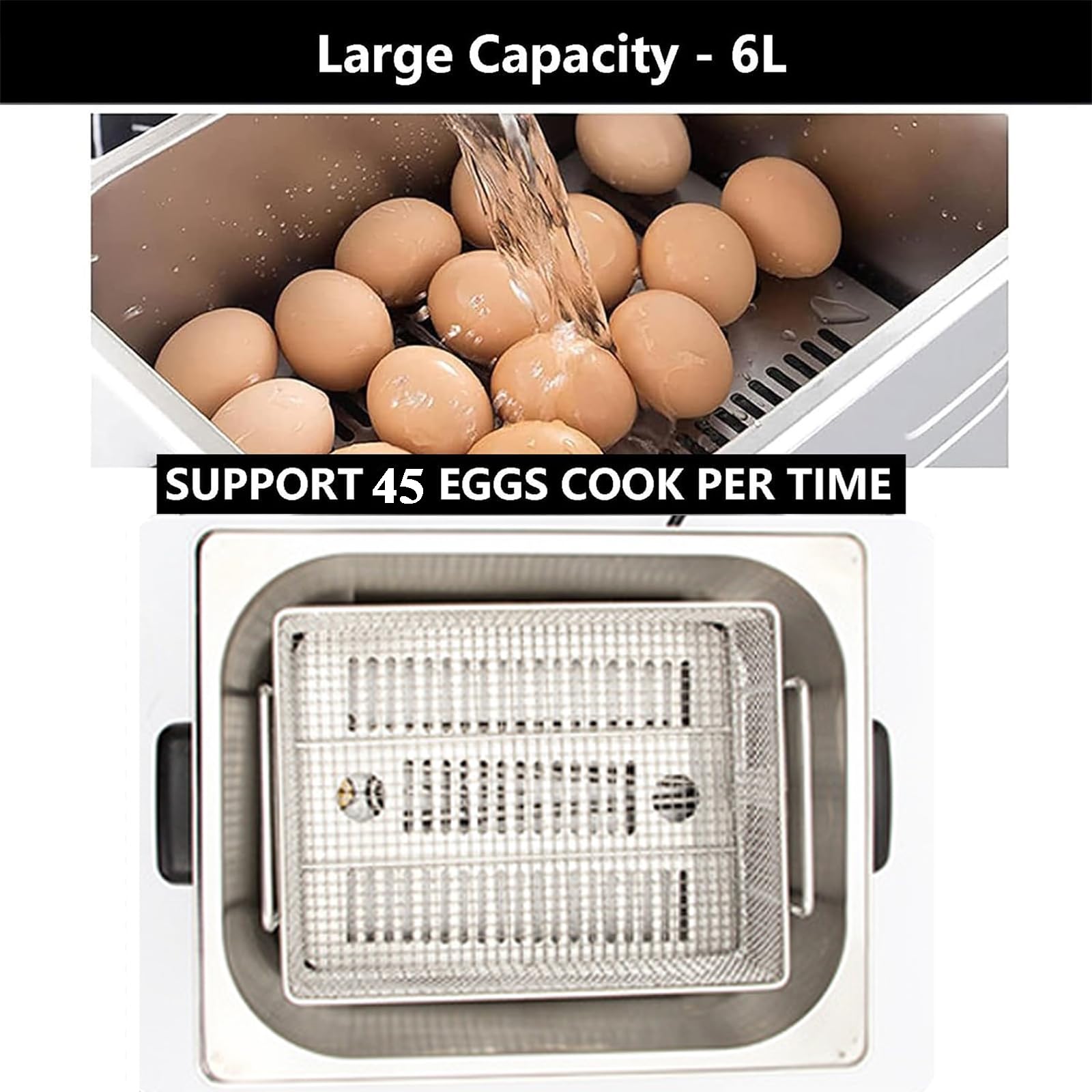 Automatische Weichgekochte Eiermaschine mit einstellbarer Temperatur und Timer, ideal für gewerbliche Küchen und Gastgewerbe