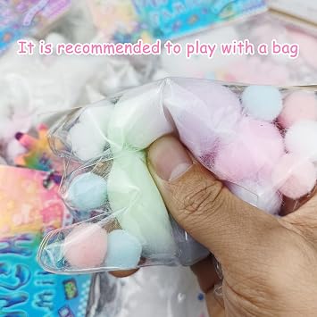 Ography 4pcs Anime Kitty Taba Squishy Kit - Pink, White, Purple, Blue - Kawaii Cat Paw Squishies - Stress Relief