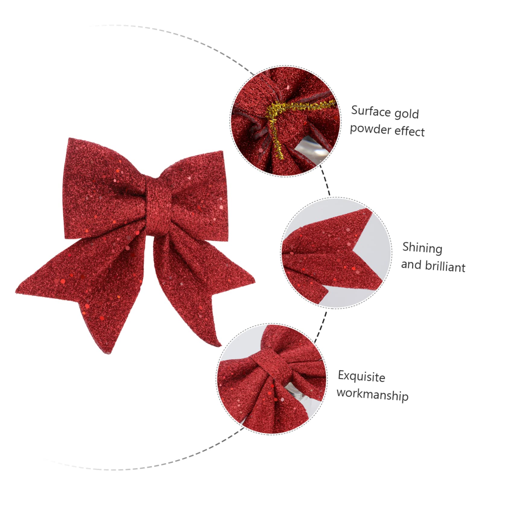 IMIKEYA 4 Piezas Lazos Decorativos DIY Lazos Pequeños para Árbol De Navidad Navideño Decoración Navideña De Adorno Navideño