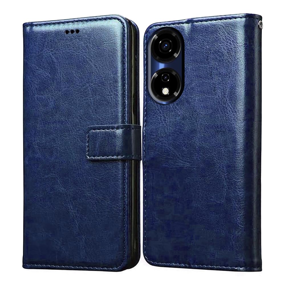Amazon Brand- Solimo Flip for Itel P55 5G (Leather_Blue) (B0D17YHGQL) Amazon Price History, Amazon Price Tracker