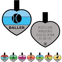 Silent Dog Tag Personalized with 5 Lines of Custom Deep Engraved Durable Soundless Silicone Pet ID Name Tag Bone Design RedTiffany