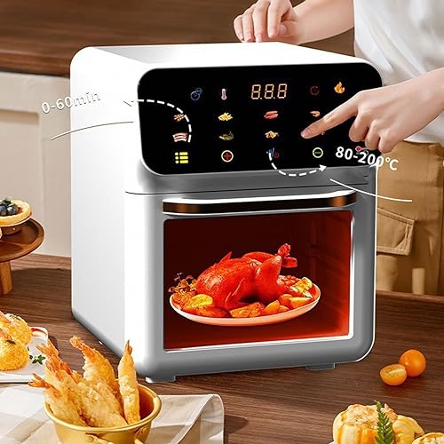 Miniatura 4 de TOPINCN Freidora de aire horno tostador de acero inoxidable antiadherente freidora digital de gran capacidad multifuncional aparato de cocina con