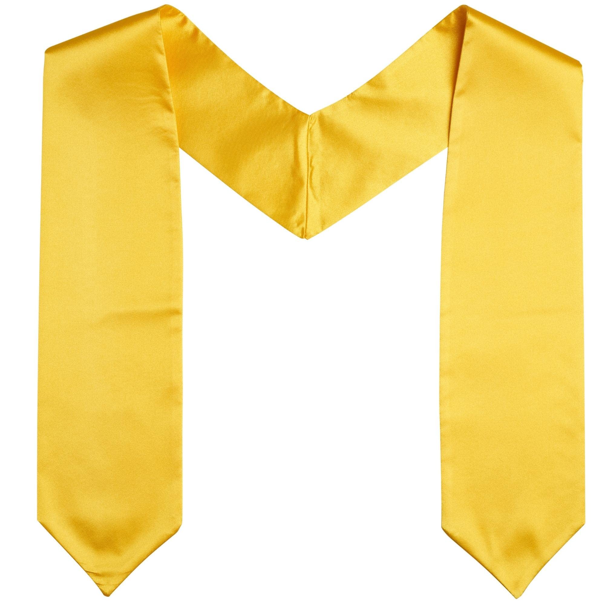 Ashington Ceremonial Gowns Men's Yellow Ashington Graduation Stole And Church Ceremony Sash - Graduation Clothing For School Academic Or Religious Events (Yellow)