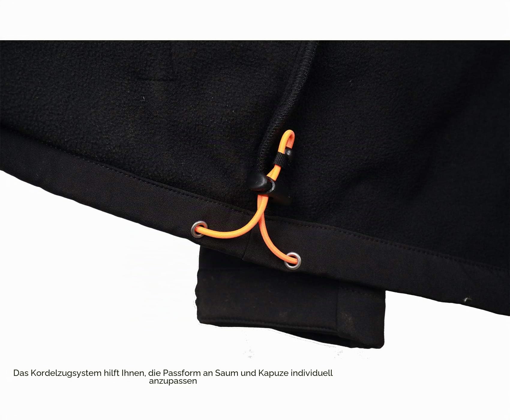 Acme Projects Fleece-Gefütterte Softshell-Jacke Herren Abnehmbare Kapuze Wasserdicht Winddicht Atmungsaktiv 8000mm/5000g YKK-Reißverschluss Wandern Radfahren Camping