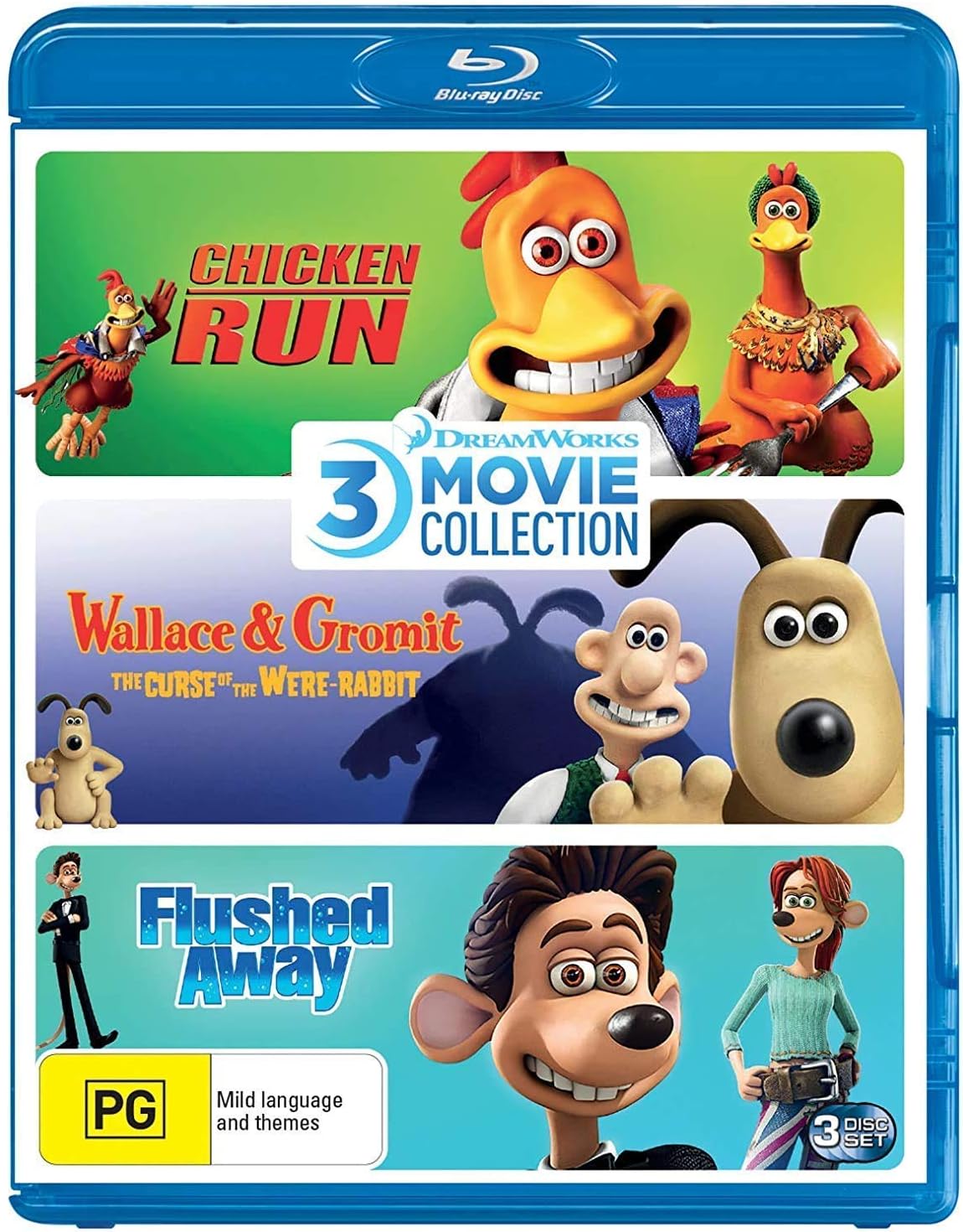 Dreamworks 3 Film Collection (Chicken Run/Wallace & Gromit The Curse