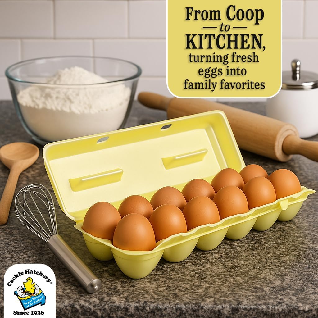 Cackle Hatchery Foam Egg Cartons for Chicken Eggs Holds 1 Dozen Eggs (Assorted, 50pk)
