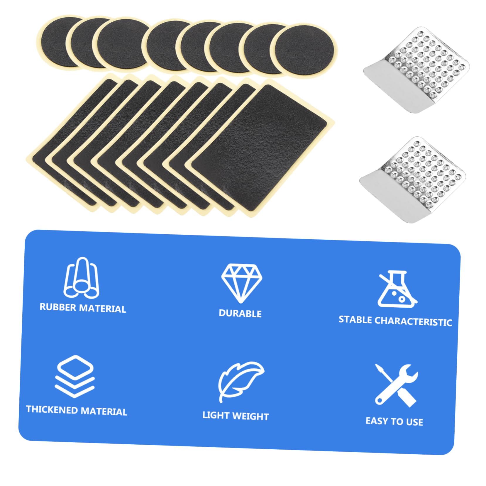 DECHOUS Complete Bike Tire Repair Set Patch Kit Metal Rasp Tire Repair Plugs for Bicycles