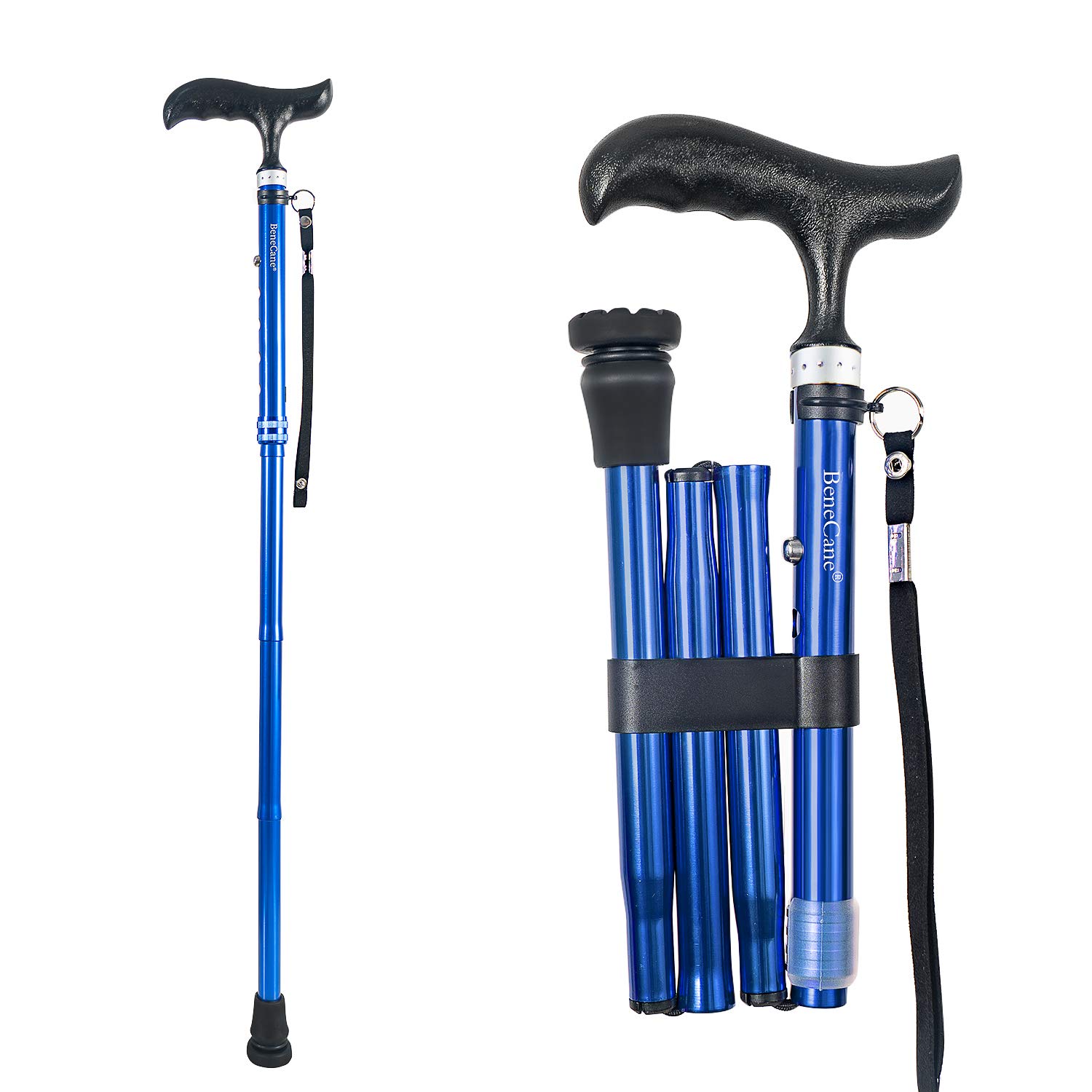 BeneCane Adjustable Folding Canes and Walking Sticks for Men and Women Easy Grip Handle for Arthritis Seniors …