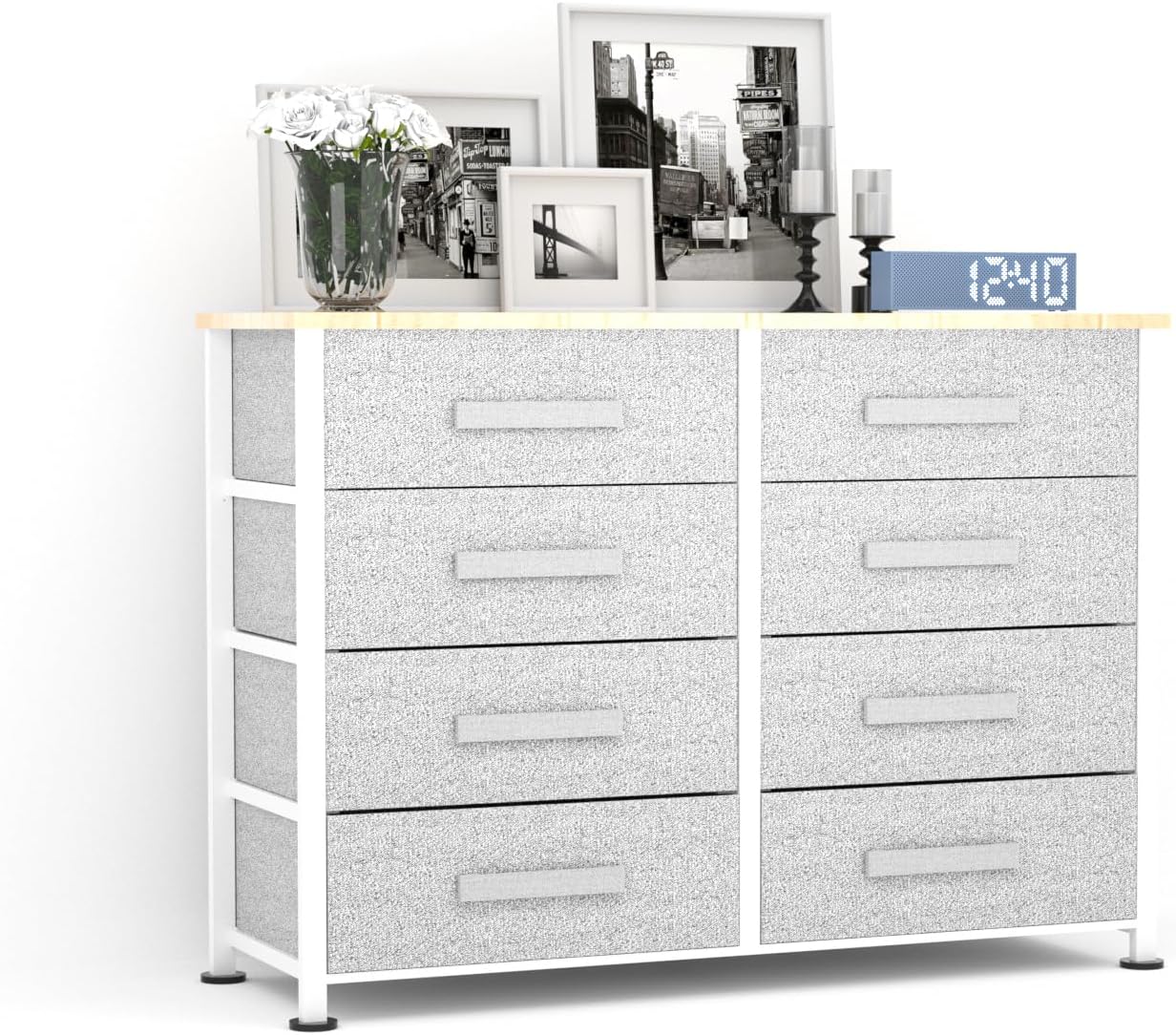 Mitoymia Chest of Drawers,Fabric Storage Drawers wtih 8 Units & Wooden