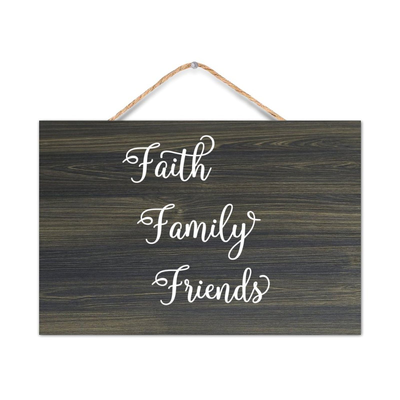 Bible Verse Quotes Saying Wooden Sign Faith Family Friends Wood Wall Sign Shabby Chic Farmhouse Style Wall Art Decor Sign For Living Room Bedroom Home Decor Housewarming Gifts 8x12in