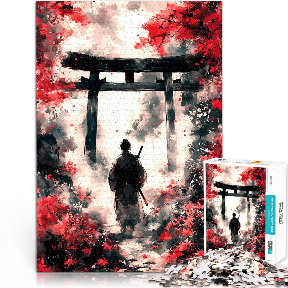 jigsaw 2000 pieces for adults Samurai at Torii Gate Interessante Stressreduzierung Verbessern Sie das Gedächtnis70x100cm — image 1