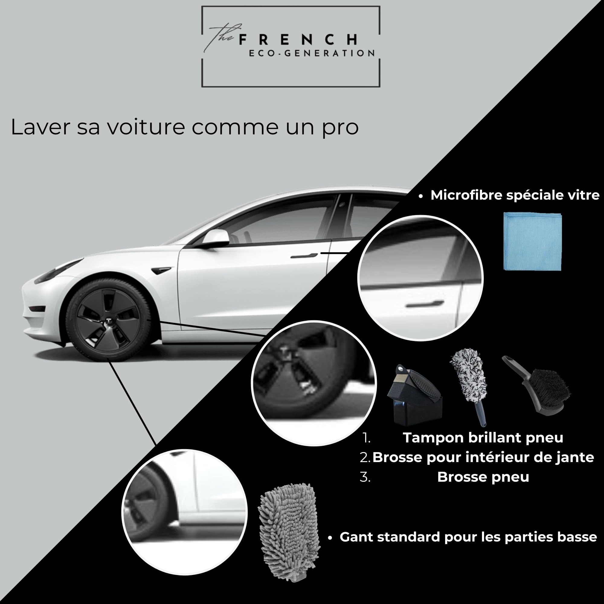 Kit de limpieza para coches profesional para detallado de autos y motos, incluye microfibra, cepillo para limpieza de llantas, guante de lavado, pincel