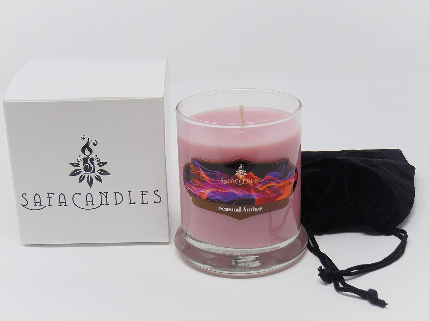 Safa Candles Sensual Amber Candle 8.5 Oz. Highly Scented Sensual