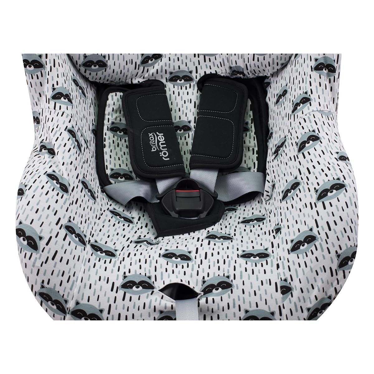 JYOKO Kids Funda Compatible con Romer Dualfix, Swingfix (DUALFIX-ISIZE -SWINGFIX ISIZE, Raccoon)
