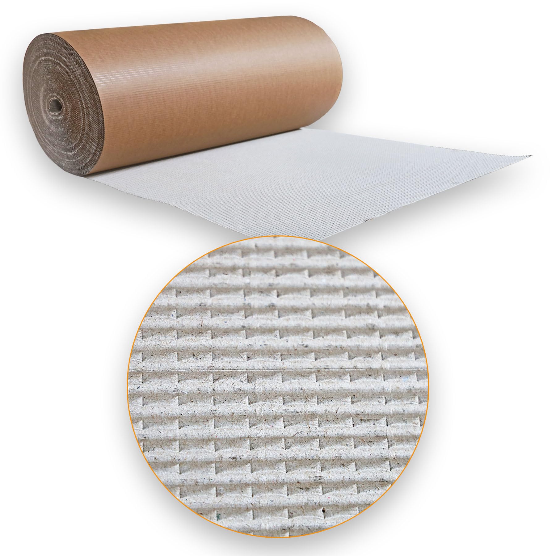 1 Rolle Rollenwellpappe stark | Breite: 60cm | Länge: 70m | ausgezeichnete Polsterwirkung | Verpackung, Schutz, Ausfüllen von empfindlichen Waren | wiederverwendbar | umweltfreundlich | recyclebar