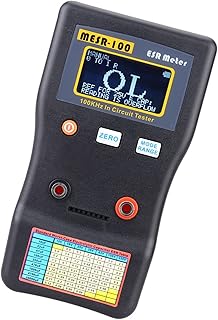 MESR-100 ESR Capacitor Tester Ohm Meter Professional Measuring Internal Resistance of Capacitor Capacitance Circuit Tester Capacitor Meter with SMD Test Clip Honelife