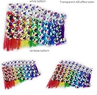 Vista 79 de Genie Crystal ss34 Red Glass Rhinestones 288 Pcs, 7.0 mm Big Light Siam Flatback Rhinestone, Diamond Cut Gems for Crafts, Face Mask, Makeup