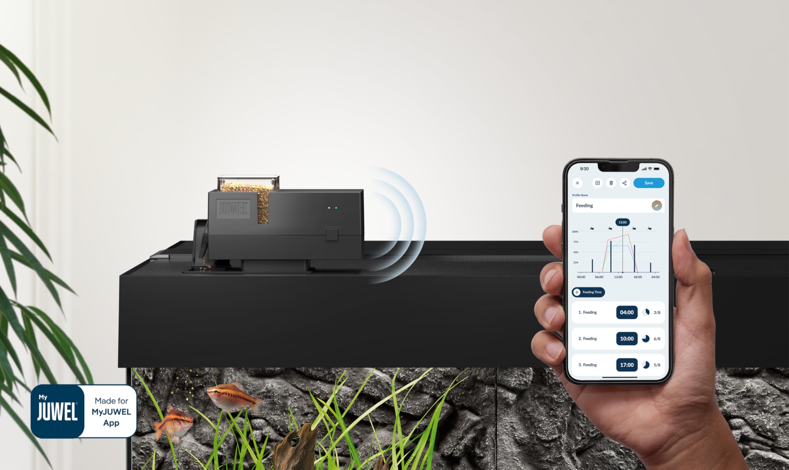 JUWEL Aquarium - SmartFeed AppControl - Mangiatoia intelligente per il controllo tramite l'app MyJUWEL