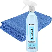 Glazy 500ml Limpa Vidros 4 Em 1 Redutor Atrito Risco + Pano Microfibra