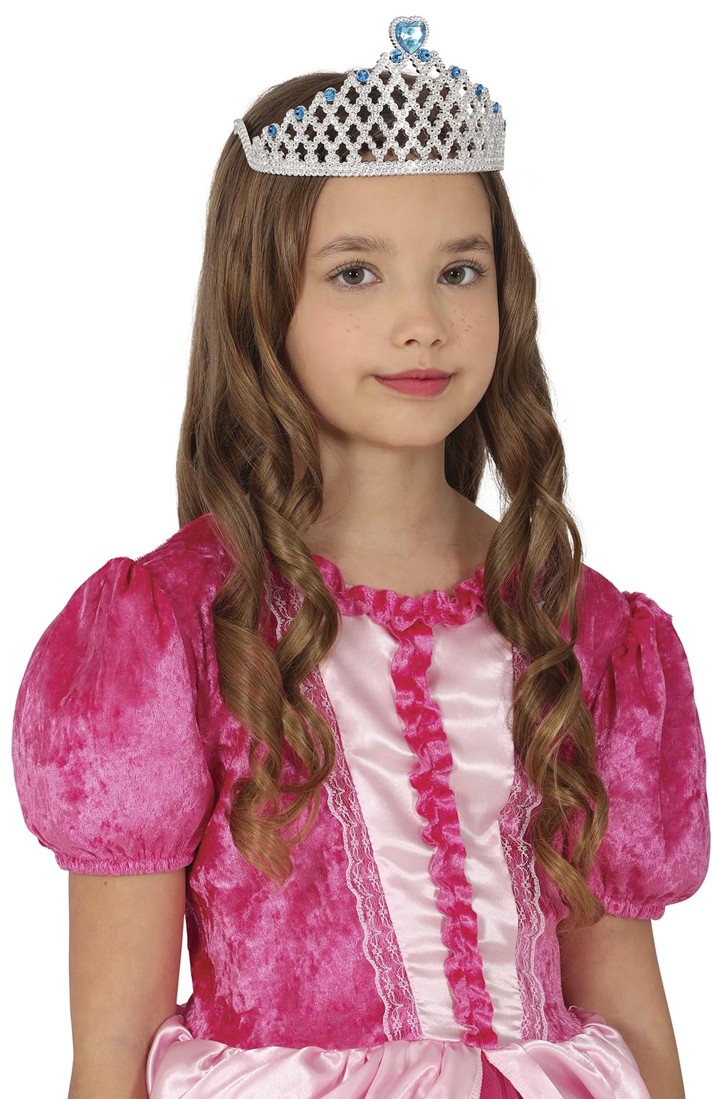 FIESTAS GUIRCA SILVER HEADBAND WITH BLUE HEART, CHILDREN