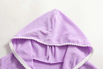 Cache-maillot de bain pour petites filles avec fermeture éclair - Peignoir à capuche en tissu éponge absorbant - Robe d'anniversaire pour filles de 5 ans, Vert, 3-4 ans