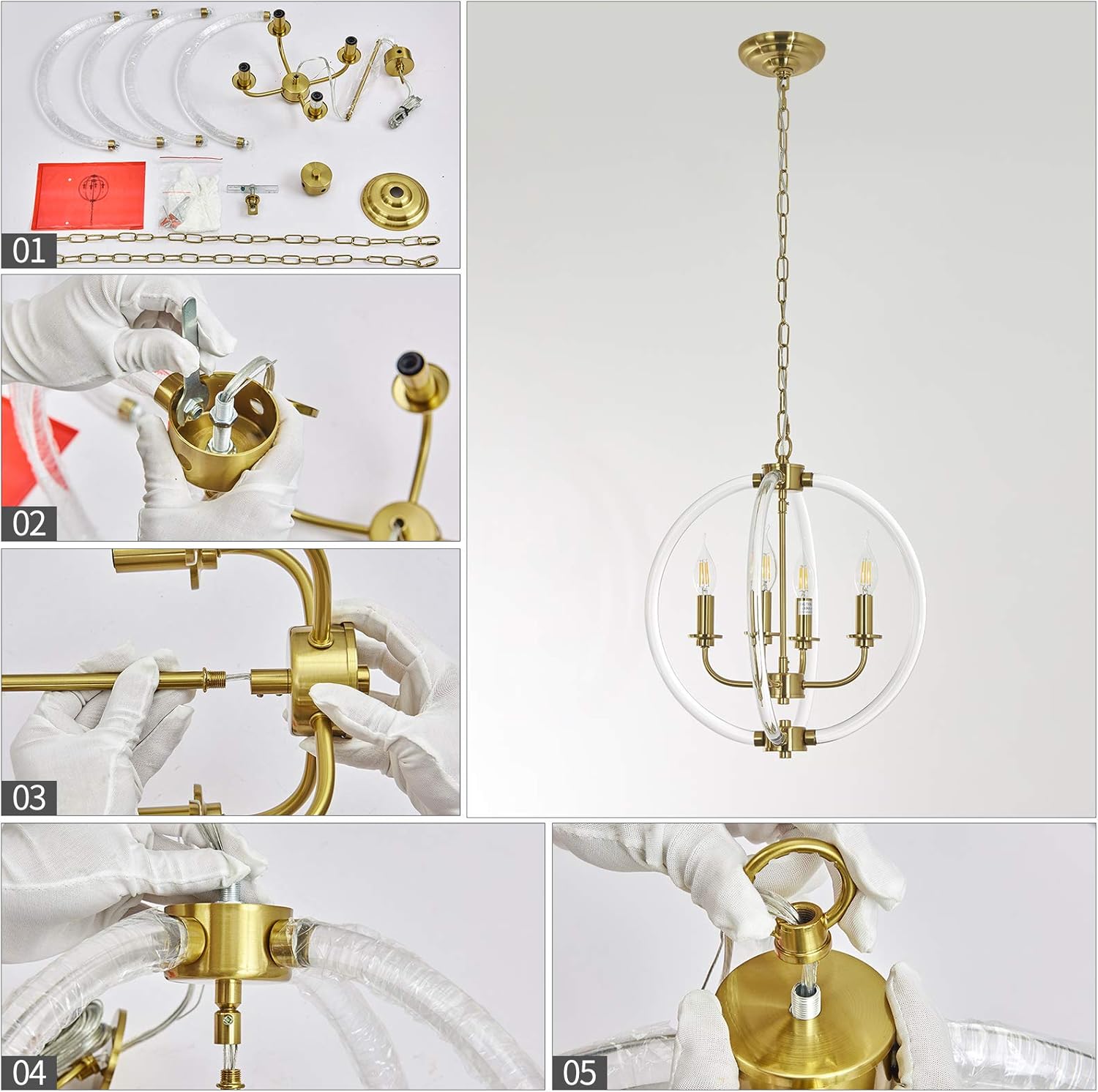 Best Cyber Monday 🔥 Modern Pendant Light Farmhouse Chandelier, 4 Light with Clear Acrylic Lampshades and Brass Finish, Pendant Lighting for Kitchen Island, Dining Room, Bathroom and Foyer One-Day Sale: Up to 40% Off Modern Pendant Light Farmhouse Chandelier, 4 Light with Clear Acrylic Lampshades and Brass Finish, Pendant Lighting for Kitchen Island, Dining Room, Bathroom and Foyer