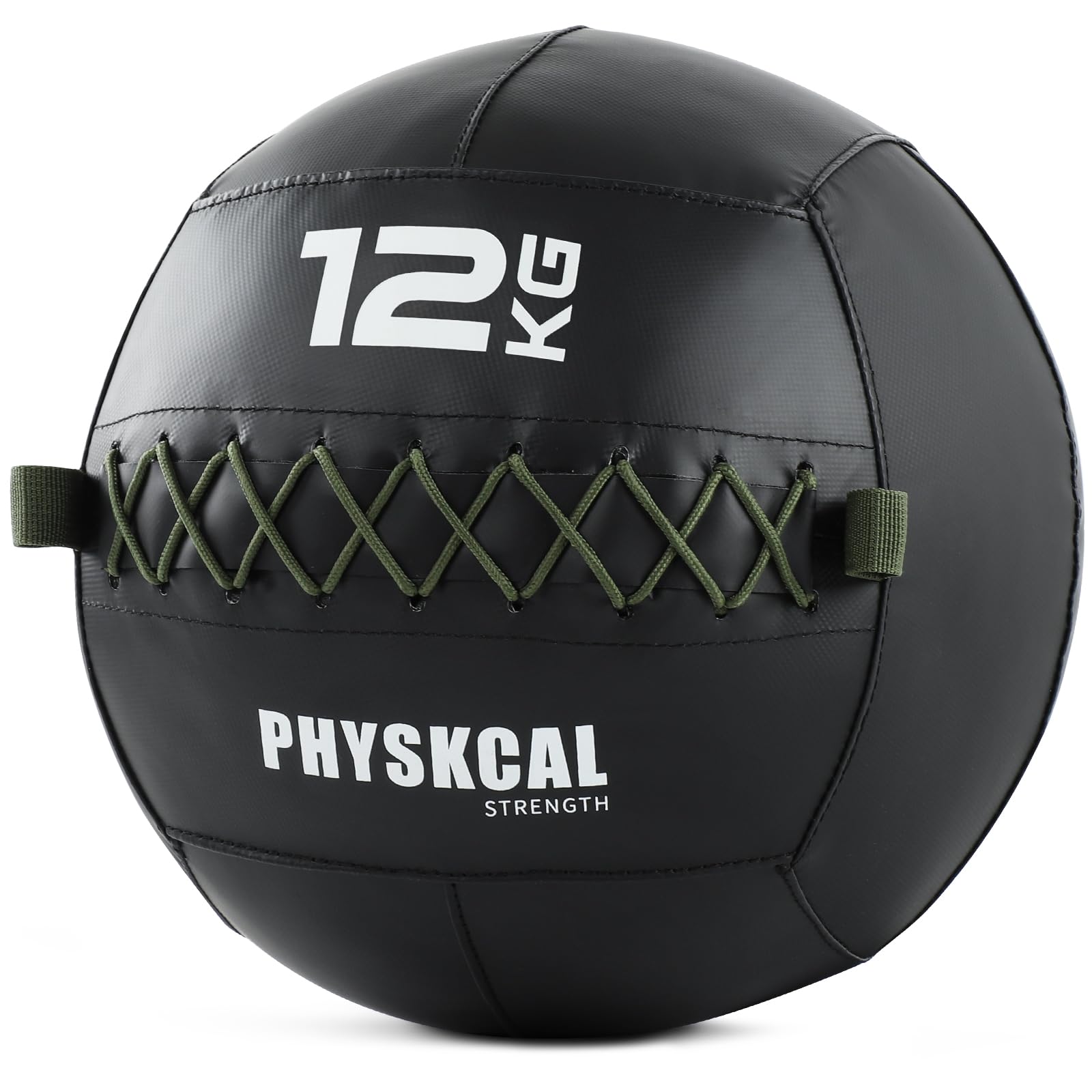 PhysKcal Medicine Wall Ball, pelotas de piel suave con peso para ejercicios dinámicos de cuerpo completo, entrenamientos HIIT, fortalecimiento de fuerza y resistencia, agarre cómodo con textura