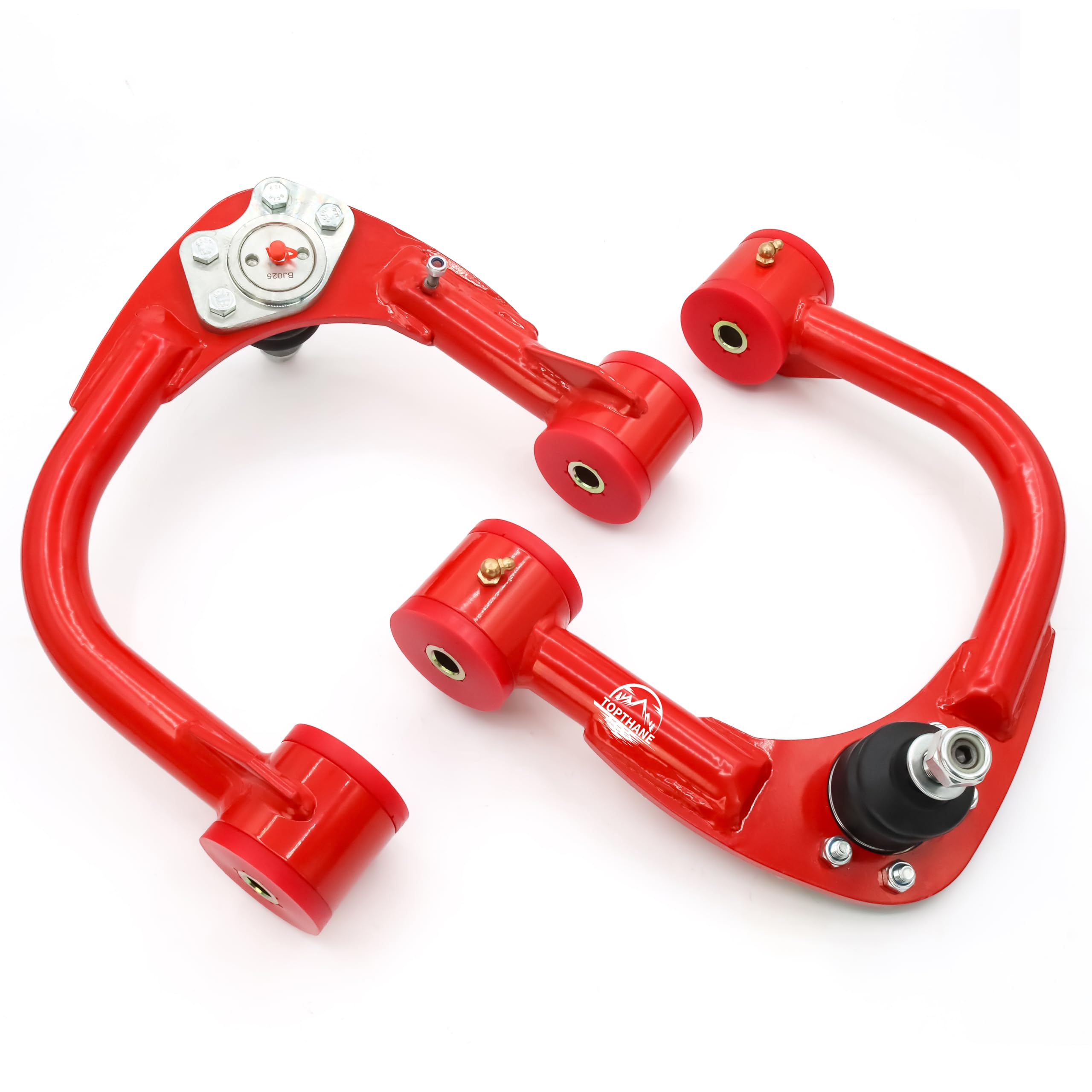 Front Upper Control Arms for 2005-2024 Toyota Tacoma, Hilux & Fortuner, 1-4" Lift Tubular Control Arms Replacement OEM, Adjustable Ball Joints, Polyurethane Bushings