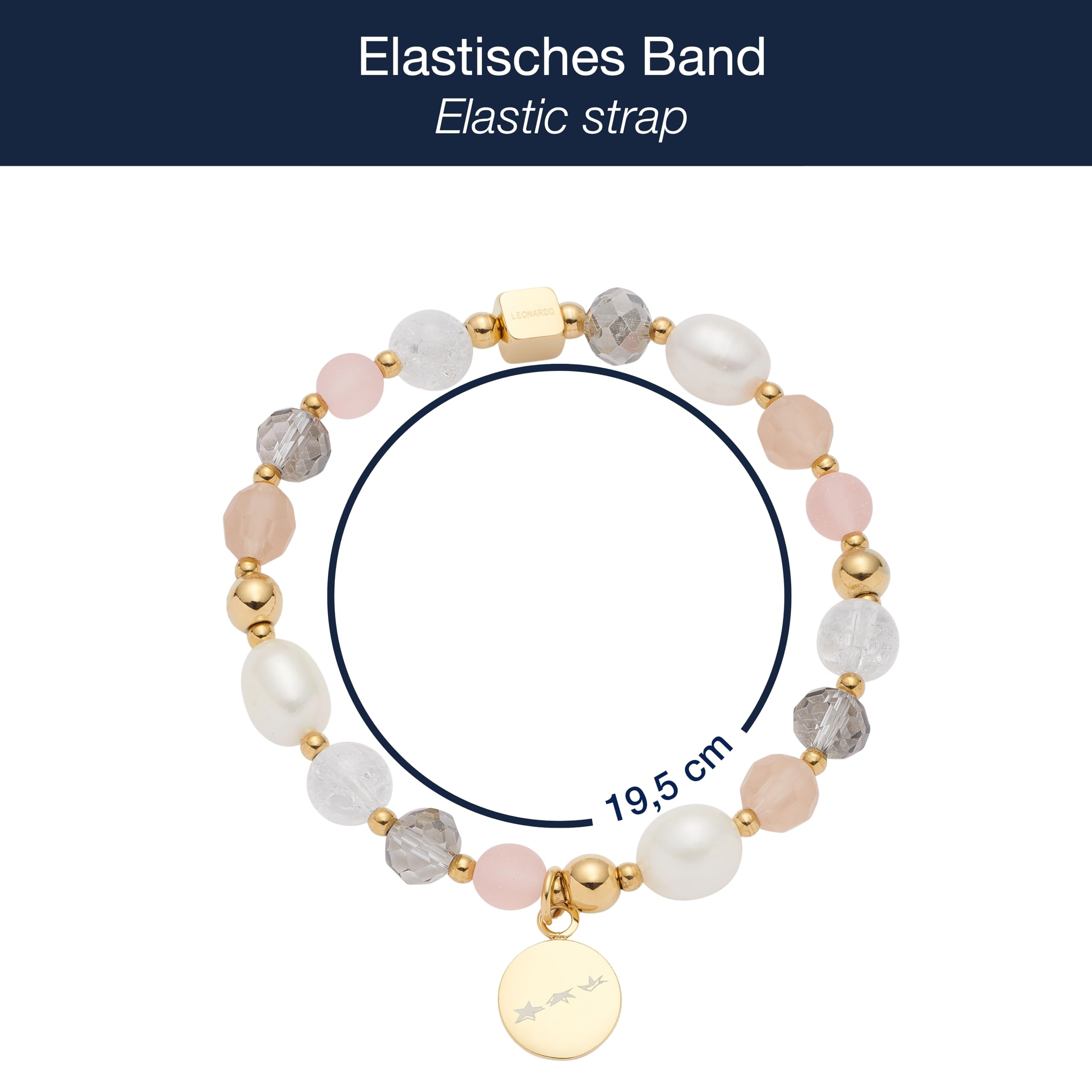 LEONARDO Damen-Armband Edelstahl Glasstein 32031506