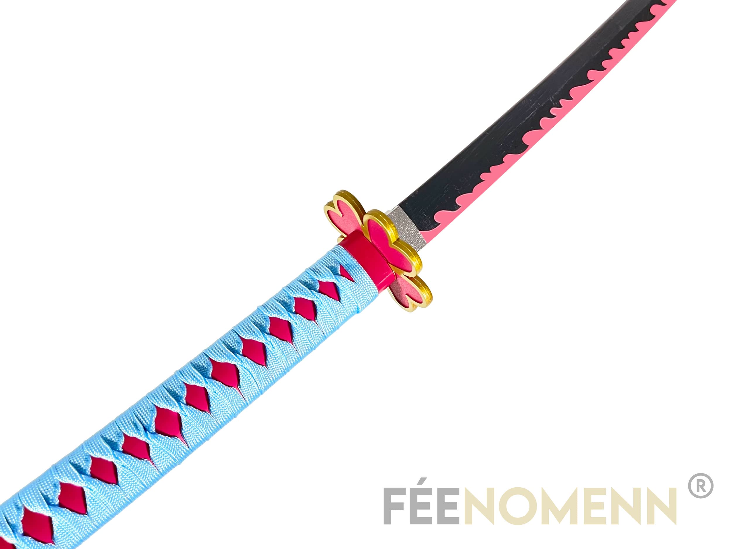 FÉENOMENN Katana Mitsuri Kanroji - Épée Lame Bois - Support Japonais