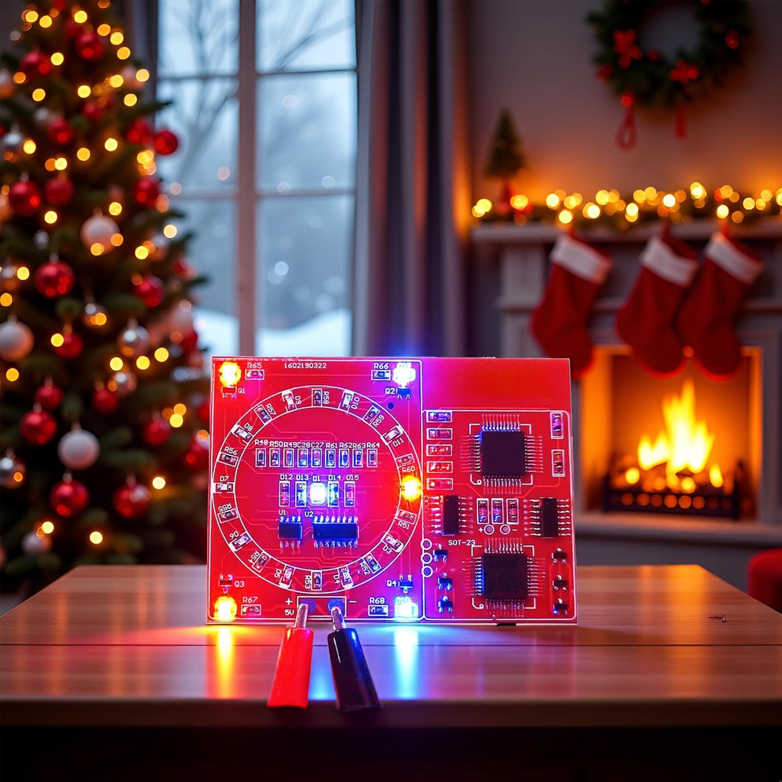 SMD Lötübungsboard Mit CD4017 & NE555 – DIY Elektronik-Set Für Fließende LED-Lichter, 2 Stück