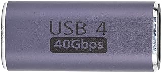 USB C Female to Female Adapter, Type C Coupler 40Gbps 100W Coupler Extender Female to Female Extension Adapter, for Tablet Mobile Phone, Support 8K@120HZ(Straight Type)