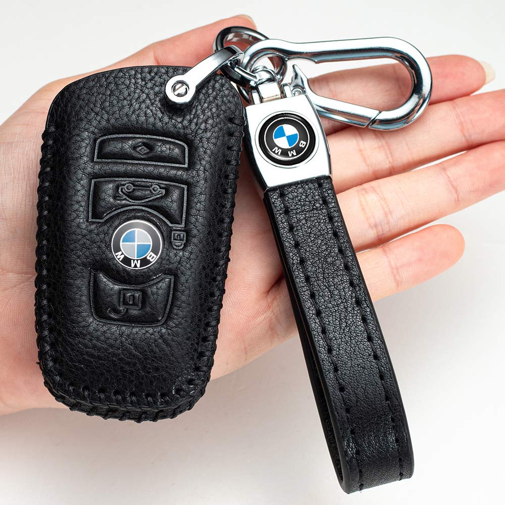 Amazon Com N O Car Key Cover For Bmw Key Fob Cover Full Protection Soft Leather Key Fob Case Compatible With 1 3 4 5 6 7 Series And X3 X4 M5 M6 Gt3