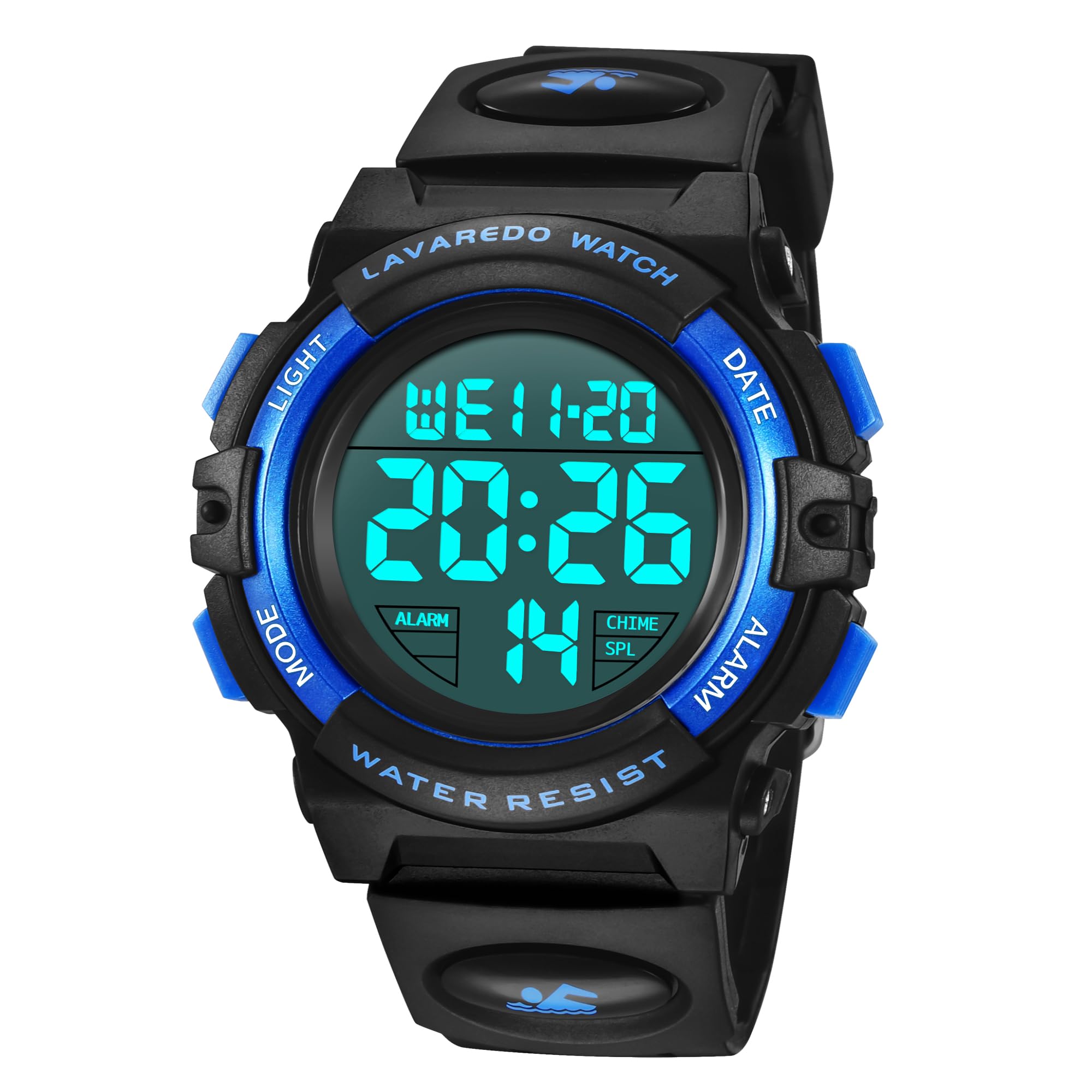 aswan watch Montre Digitale Enfant avec Chronomètre, Eclairage, Alarme, Calendrier-Montres Sport pour Fille Garcon avec Bracelet en Silicone-S/M