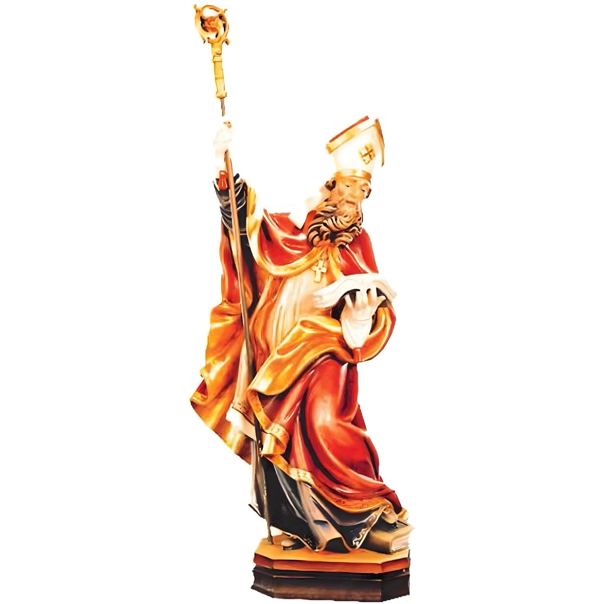 Figurine Saint Berwardo en bois 15 cm : un cadeau de baptême idéal