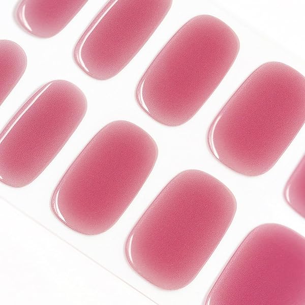 DANNI&TONI ジェルネイルシール ワンカラー ネイルシール 硬化タイプ ネイルシール硬化 ジェルネイルシール オフィス ジェルネイル ネイル シール 貼るネイル 貼るジェルネイル 長持ち ツール付き 28シールネイル (Glamor) - 1