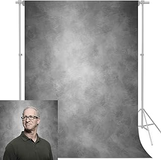 econious Photography Backdrop, 5X7ft Abstract Grey Portrait Backdrop for Photography, Studio Props Photo Backdrop with Rod Pocket