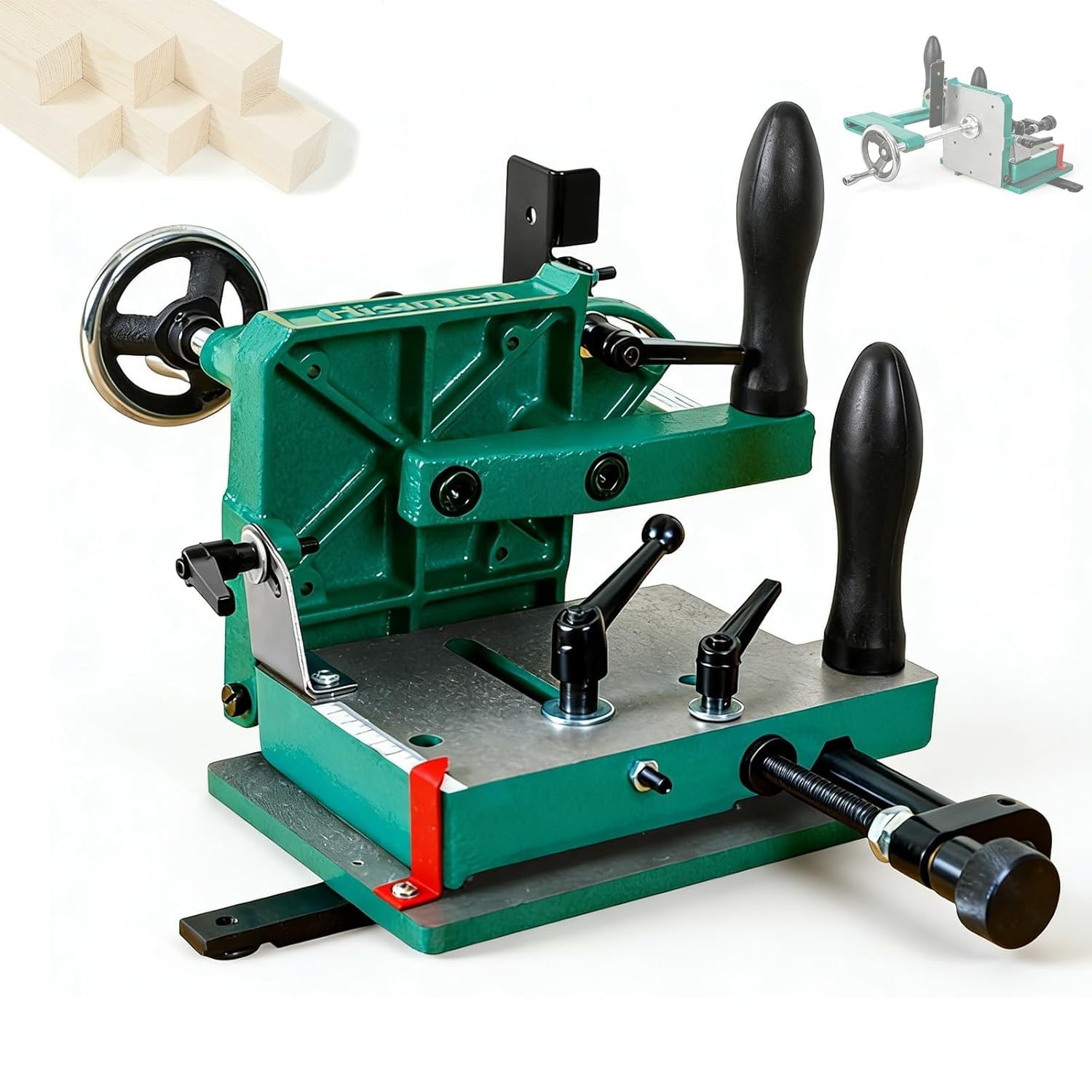 JXYQ Woodworking Tenoning Machine - Precision Tenoning Jig for Table Saws, 0-45° Adjustable Angle, Max Clamping Width 82.5mm for Mortise Processing