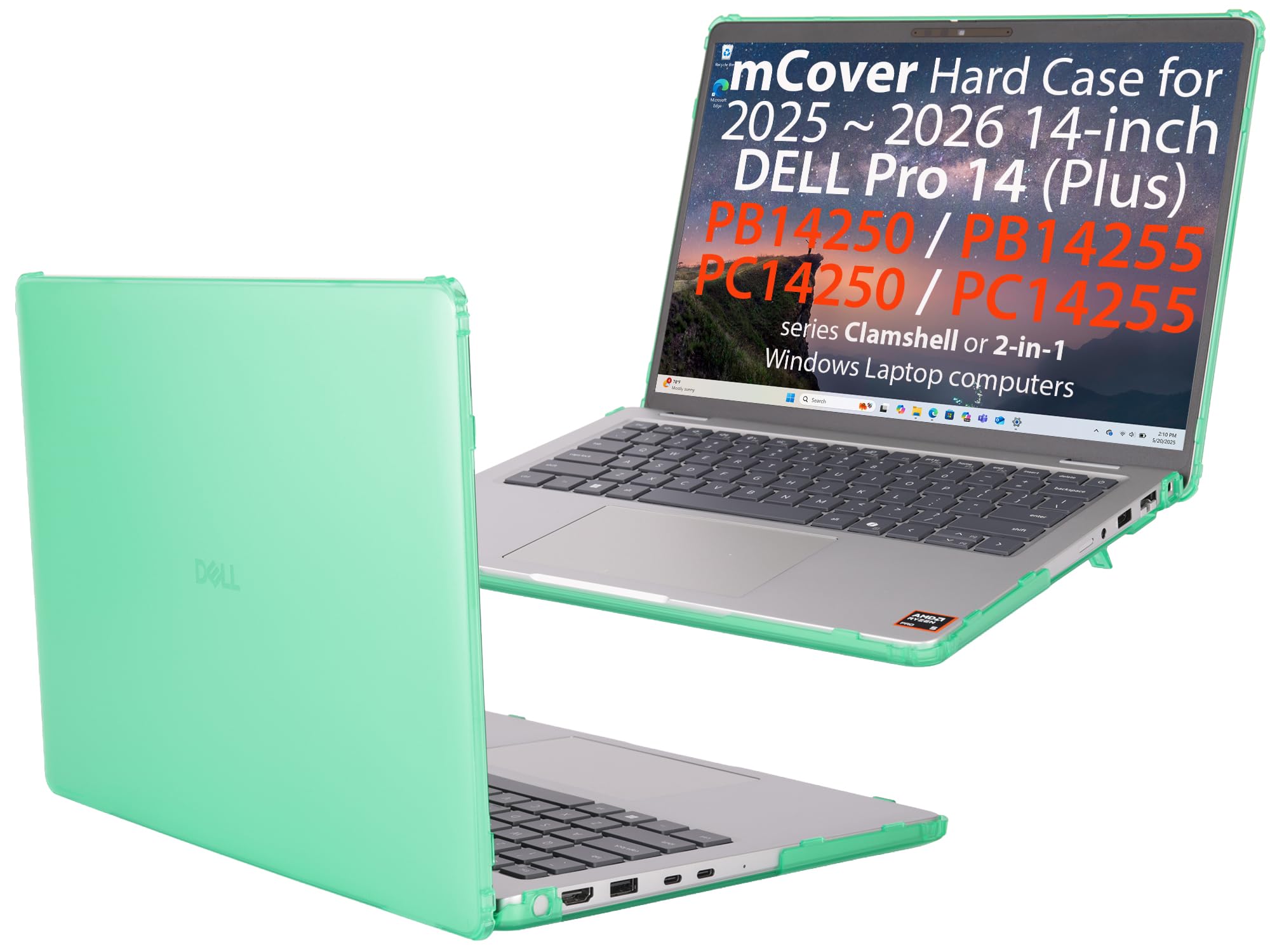 mCover Case ONLY Compatible for 2025-2026 14" Dell Pro 14 Plus PB14250 PB14255 and Pro 14 PC14250 PC14255 Windows PC (NOT Fitting Any Other Dell Models)- Clear — view 15