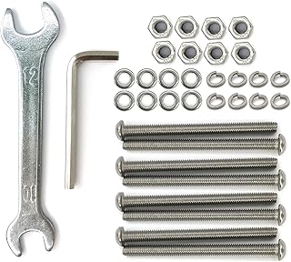 Universal Headboard or Footboard Hardware, 304 Stainless Steel Nuts and Bolts 3 inches, Bed Frame Bolts, Headboard Bolts, Bolts for headboard to Frame, Headboard & Footboard
