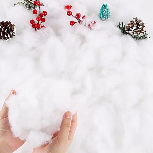 Miniatura 8 de FOIMAS Nieve artificial, polvo de nieve falsa de Navidad, copo de nieve seco con purpurina para Navidad, decoración de invierno, suministro de
