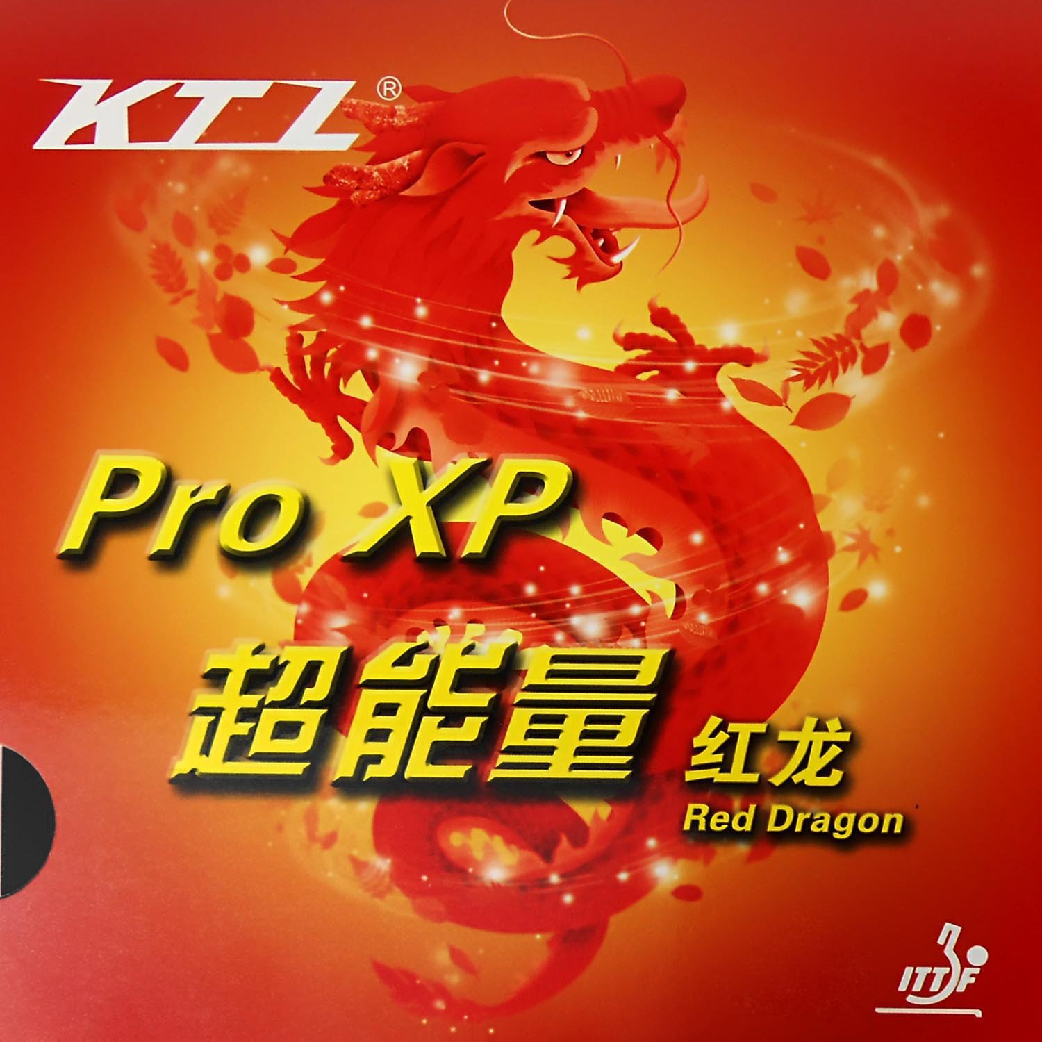 KTL Pro XP Red Dragon Pips-in Table Tennis (Ping Pong) Rubber With Sponge (black, 2.0mm)