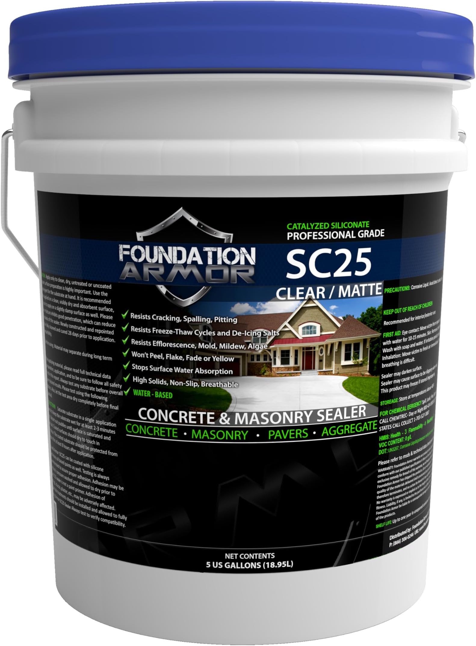 5 GAL Armor SC25 Penetrating Concrete Sealer and Water Repellent Salt Guard