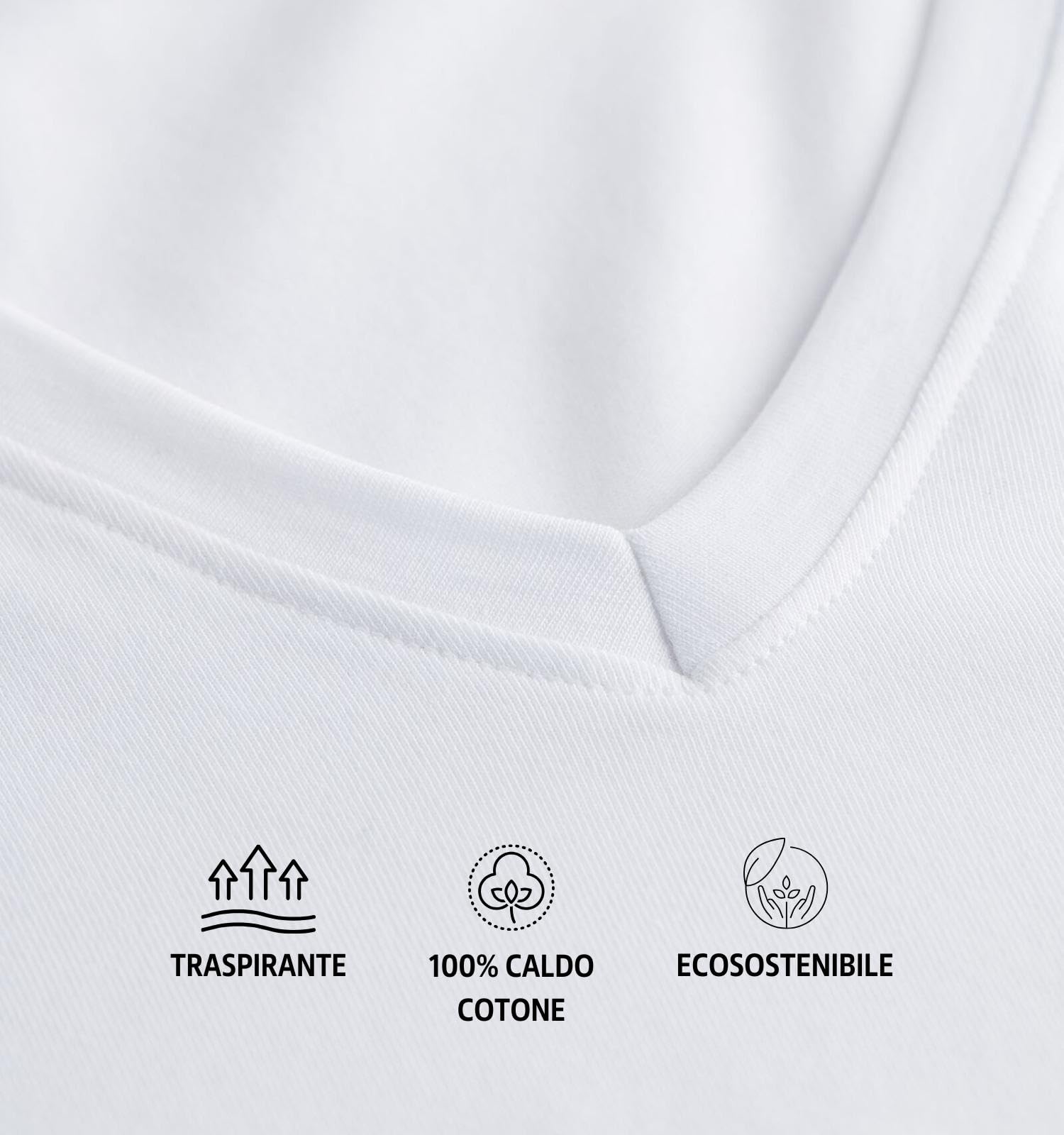 Intimitaly Irge 3 Herren-Shirts, warm, Baumwolle, Thermo-Halbarm, V-Ausschnitt, Rundhalsausschnitt, Weiß, Blau oder Schwarz