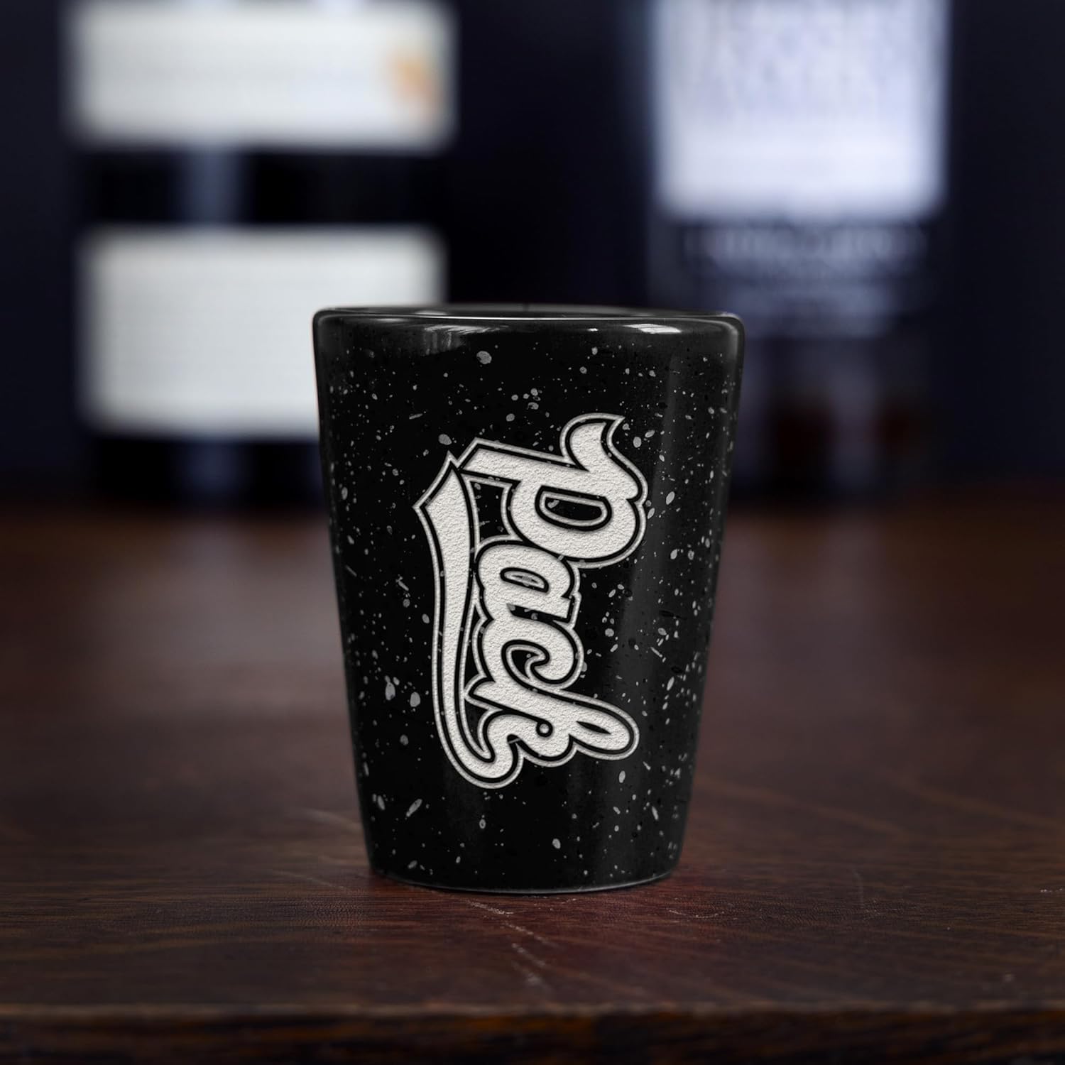 Rico Industries NCAA Primary OR Wordmark Logo 2oz Ceramic Shot Glass for Fans, Laser Engraved In Team Color Single Shot Glass University of Nevada Reno Wolf Pack Wordmark Team Color